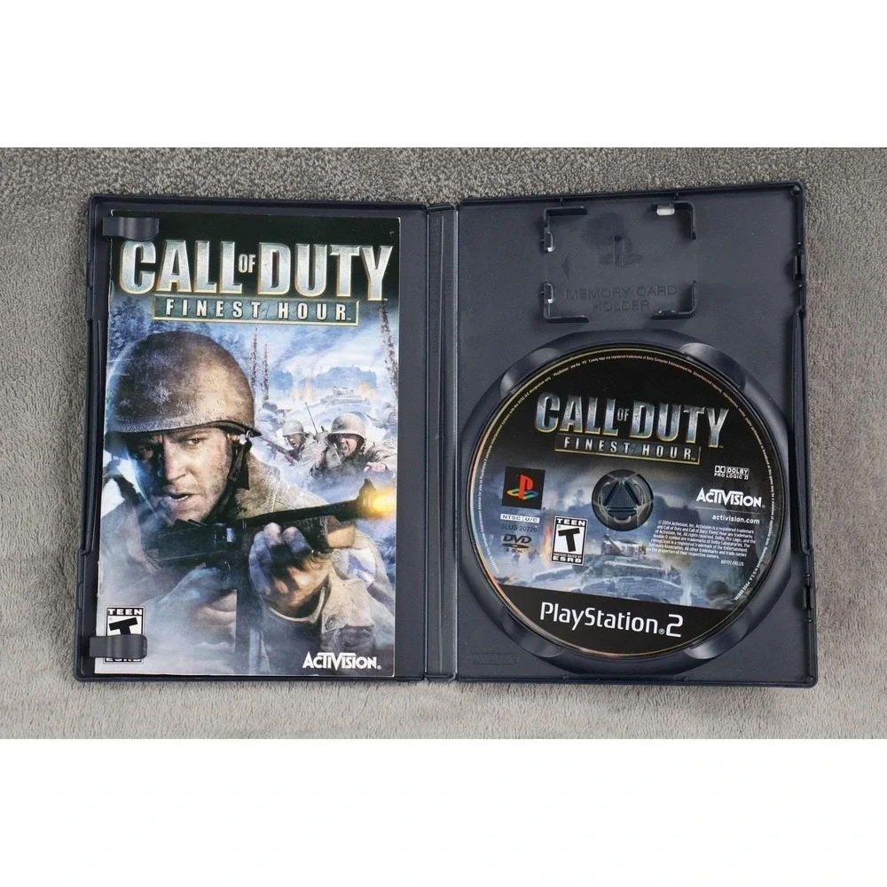 Call Of Duty: Finest Hour PlayStation 2 Video Game Activision‎ T-Teen NTSC-U/C